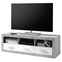 HBZ Rognan TV-Lowboard 1470 mm Beton/weiß