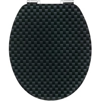 CORNAT WC-Sitz "Carbon" - Elegante Acryl-Oberfläche - Hochwertiger Holzkern