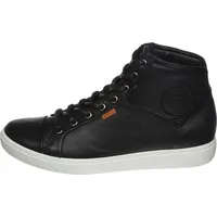 ECCO Damen SOFT7W High-Top Sneaker, Schwarz 37