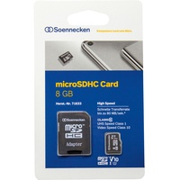 SOENNECKEN microSDHC 8GB Class 10 + SD-Adapter