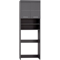 Trendteam Mid.you Waschmaschinenschrank Grau Kunststoff, 63x187x24 cm