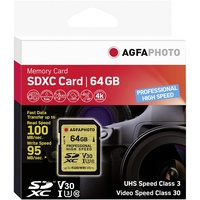 AgfaPhoto SDXC Professional High Speed 64GB 100MB/s UHS-I 