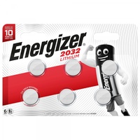 Energizer Spezialbatterie CR2032 Lithium 3Volt 6er-Maxipack)