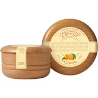 Mondial Antica Barberia Mandarin Luxury Shaving Cream Wooden Bowl