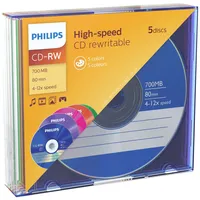 Philips CD-RW 700MB 12x 5er Jewelcase