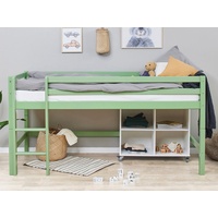 Hoppekids Halbhochbett Basic 90 x 200 cm pale green