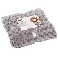 Nobby Fleece Plaid "SUPER SOFT" hellgrau 100 x 150