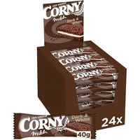 CORNY Müsliriegel Milch Dark & White 24 x 40