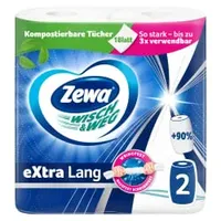 Zewa Küchenrollen WISCH&WEG eXtra Lang Original 2-lagig, 2 Rollen