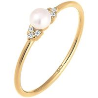 Elli DIAMONDS Verlobung Perle Diamant (0.03 ct.) 585 Gelbgold