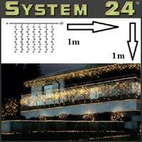 StarTrading System 24 LED Lichtervorhang 1x1m Lichterkette koppelbar ohne