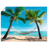 Artland Wandbild »Palmenstrand Karibik mit Hängematte«, Amerika, (1 St.),