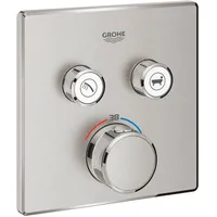 Grohe Grohtherm SmartControl Thermostat mit 2 Ventilen supersteel (29124DC0)