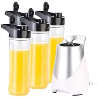 Rosenstein & Söhne 2in1-Standmixer inklusive 4 Smoothie-Mix-Trinkbecher, 300 W,