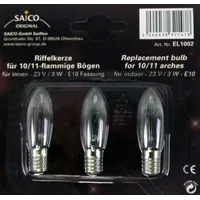 SAICO EL1002 Schaftkerzen Riffelkerzen 10/11flammige Bögen 23V 3W E10