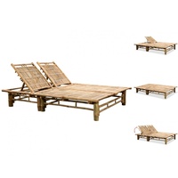 VidaXL Gartenliege 200 x 130 x 87 cm natur