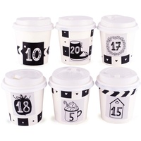 Pajoma Adventskalender zum Befüllen Cups black/white 24 Geschenkboxen Becher