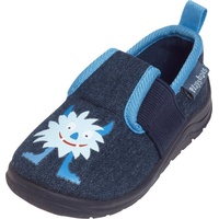 Playshoes Hausschuh Monster in Jeansblau | Gr.: 28/29