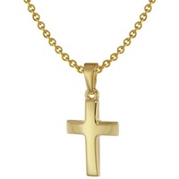 Trendor Kreuz Anhänger für Kinder Gold 333 + Halskette