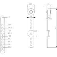 Siemens 3SE50000AA60 3SE5000-0AA60 Zusatzbetätiger Kunststoffrolle Rasterbohrung Metall 1St.