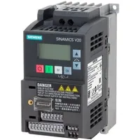 Siemens SINAMICS v20 1ac200-240v -10/+10% 47-63hz rated power 0.55kW