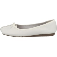 CLARKS Damen Freckle Ice Ballerinas, White White Leather, 40