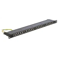 DeLock 19”, Patchpanel 24 Port Cat.6 0.5 HE schwarz