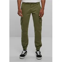 URBAN CLASSICS Washed Cargo Twill Hosen Olive 34