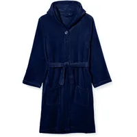 Playshoes Fleece-Bademantel uni in marine, 86/92