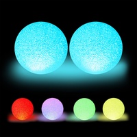 Relaxdays LED Kugelleuchte, mit Farbwechsel, batteriebetrieben, ohne Kabel, für