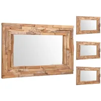 VidaXL Dekorativer Spiegel Teak 90 x 60 cm Rechteckig