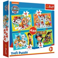 Trefl Puzzle Happy Paw Patrol team 4in1 (34346)