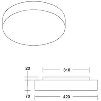 Brumberg 58213000 58213000 Deckenleuchte E27 180W Weiß