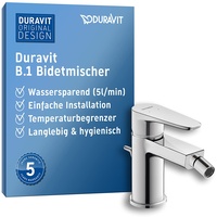 Duravit B.1 mit Zugstangen-Ablaufgarnitur chrom