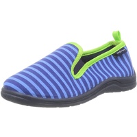 Playshoes Ringel, Unisex-Kinder Niedrige Hausschuhe, Blau (Blau/Grün 791), 28/29