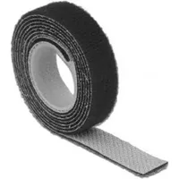 DeLock Klettband auf Rolle, 1m x 13mm, schwarz