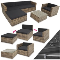 Tectake Milano Rattan Lounge Variante 2 natur