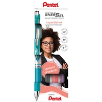 Pentel EnerGel BL77 Gelschreiber türkis, grau, rosa, lila 0,35