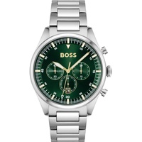 Boss Chronograph Quarz Uhr für Herren mit Silbernes Edelstahlarmband