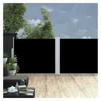 VidaXL Ausziehbare Seitenmarkise 1,4 x 10 m schwarz