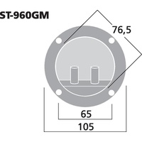 Monacor Lautsprecher-Schraubanschluss ST-960GM