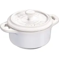 Staub Mini Cocotte, 10 cm Elfenbein-Weiß Keramik