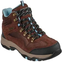 SKECHERS Damen Trego Base Camp Walking-Schuh, Chocolate Suede Textile