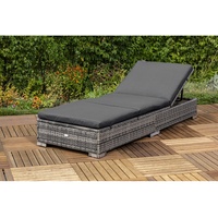 MERXX Gartenliege 195 x 73 x 26 cm grau