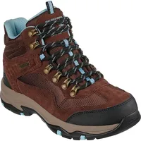 SKECHERS Damen Trego Base Camp Walking-Schuh, Chocolate Suede Textile