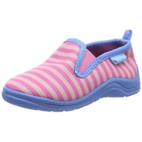 Playshoes Hausschuh Ringel (Pink/Türkis 792), 28/29 EU (10.5 Child