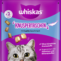 Whiskas whiskas® Katzen-Leckerli Knuspertaschen mit Lachs 180,0 g