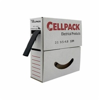 Cellpack Schrumpfschlauch ohne Kleber Schwarz 9.50mm 4.80mm Schrumpfrate:2:1 10m