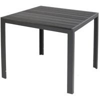 Lex Aluminium Gartentisch Beistelltisch Esstisch Balkontisch Non-Wood Platte 90x90cm