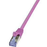 Logilink CQ3059S RJ45 Netzwerkkabel, Patchkabel CAT 6a S/FTP Pink